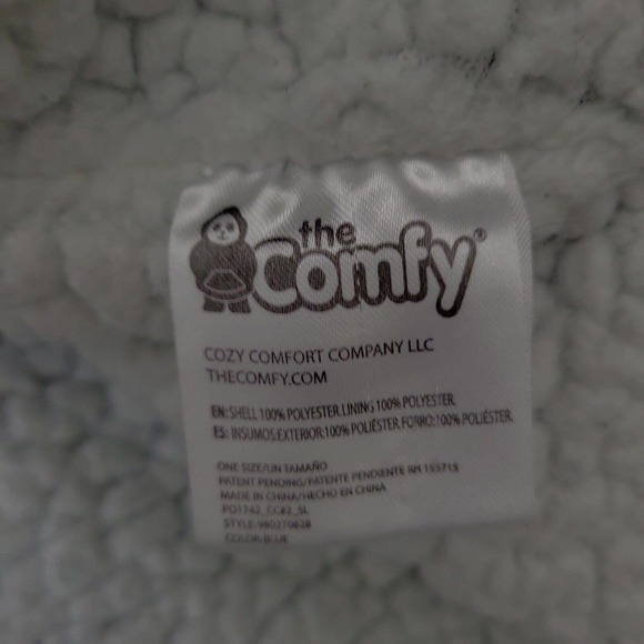 The Comfy Blanket Navy Blue Hoodie Sweatshirt Pullover One Size Long Sleeve - Picture 10 of 10